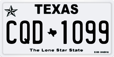 TX license plate CQD1099