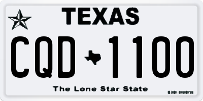 TX license plate CQD1100