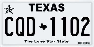 TX license plate CQD1102