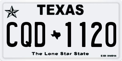 TX license plate CQD1120