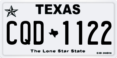 TX license plate CQD1122