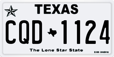 TX license plate CQD1124