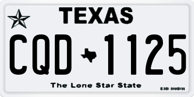 TX license plate CQD1125
