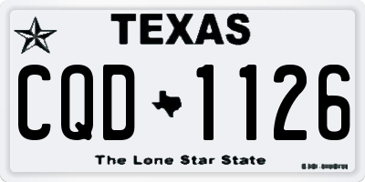 TX license plate CQD1126