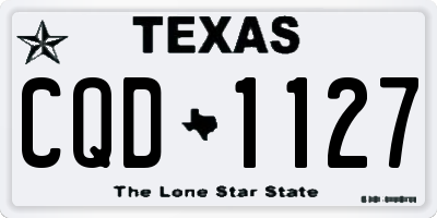TX license plate CQD1127
