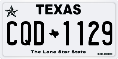 TX license plate CQD1129