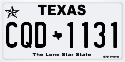 TX license plate CQD1131
