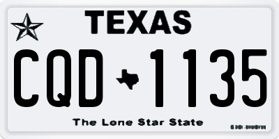 TX license plate CQD1135