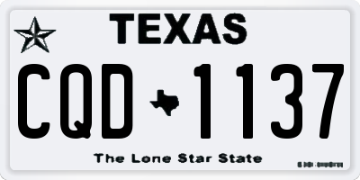 TX license plate CQD1137