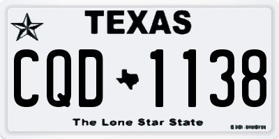 TX license plate CQD1138