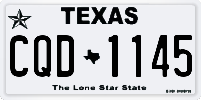 TX license plate CQD1145
