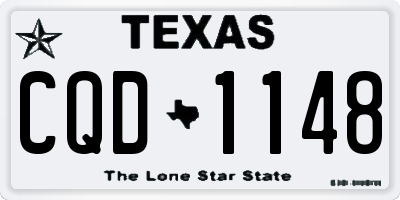 TX license plate CQD1148