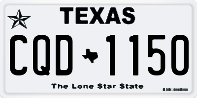 TX license plate CQD1150