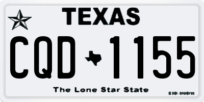 TX license plate CQD1155