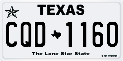 TX license plate CQD1160