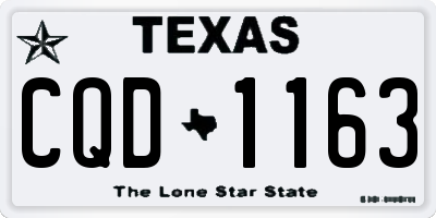 TX license plate CQD1163