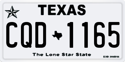 TX license plate CQD1165