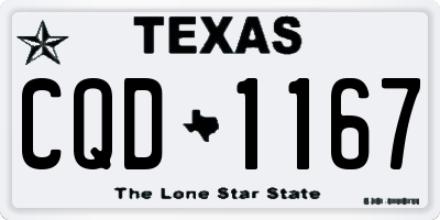 TX license plate CQD1167