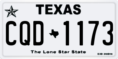 TX license plate CQD1173