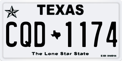 TX license plate CQD1174