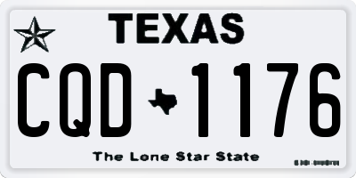 TX license plate CQD1176