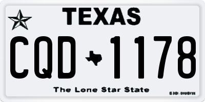 TX license plate CQD1178