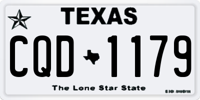 TX license plate CQD1179