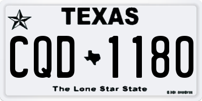 TX license plate CQD1180