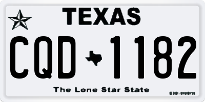 TX license plate CQD1182