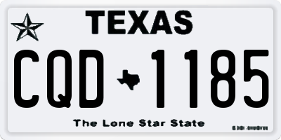 TX license plate CQD1185