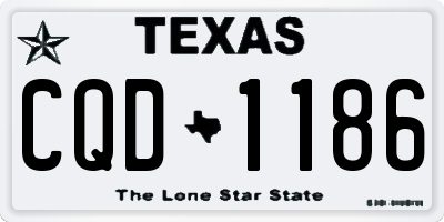 TX license plate CQD1186