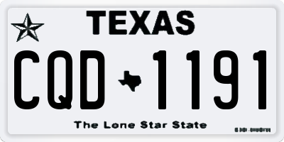 TX license plate CQD1191