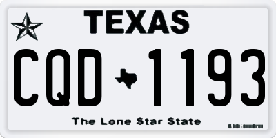 TX license plate CQD1193