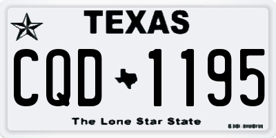 TX license plate CQD1195
