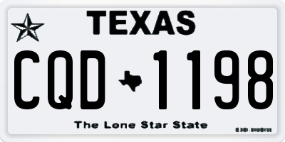 TX license plate CQD1198