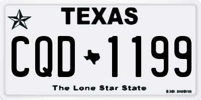 TX license plate CQD1199