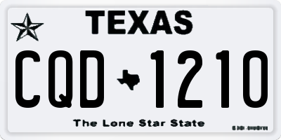 TX license plate CQD1210