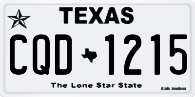 TX license plate CQD1215