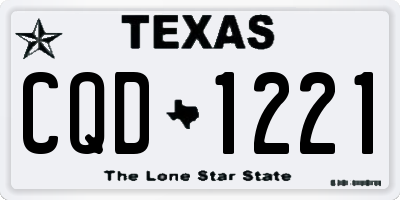 TX license plate CQD1221