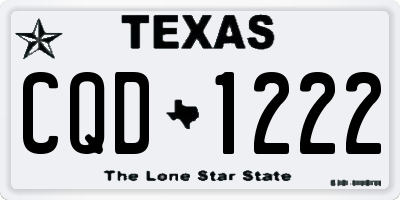 TX license plate CQD1222