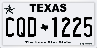 TX license plate CQD1225