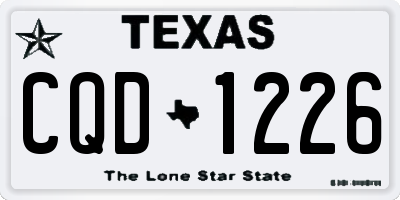 TX license plate CQD1226