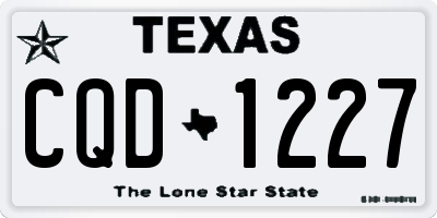 TX license plate CQD1227