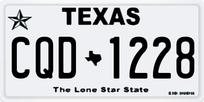 TX license plate CQD1228
