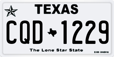 TX license plate CQD1229