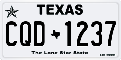 TX license plate CQD1237