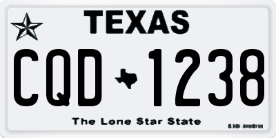 TX license plate CQD1238