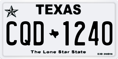 TX license plate CQD1240