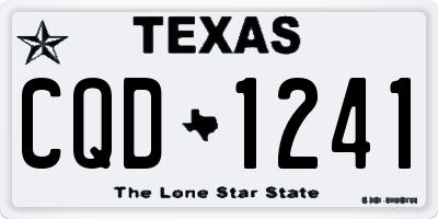 TX license plate CQD1241