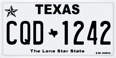 TX license plate CQD1242